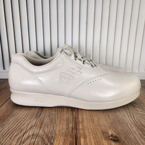 SAS Free Time Womens Size 10 M Beige Leather Tripad Comfort Walking Shoes USA - Picture 1 of 9